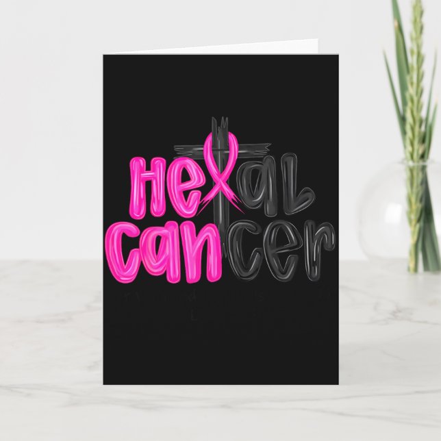 Carte He Can Heal Cancer Believe God Christian Breast Ca (Devant)