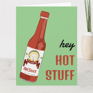 Carte HÉ CHAUD CHAUD CHAUD Sauce épicée Chat Maracas Amo