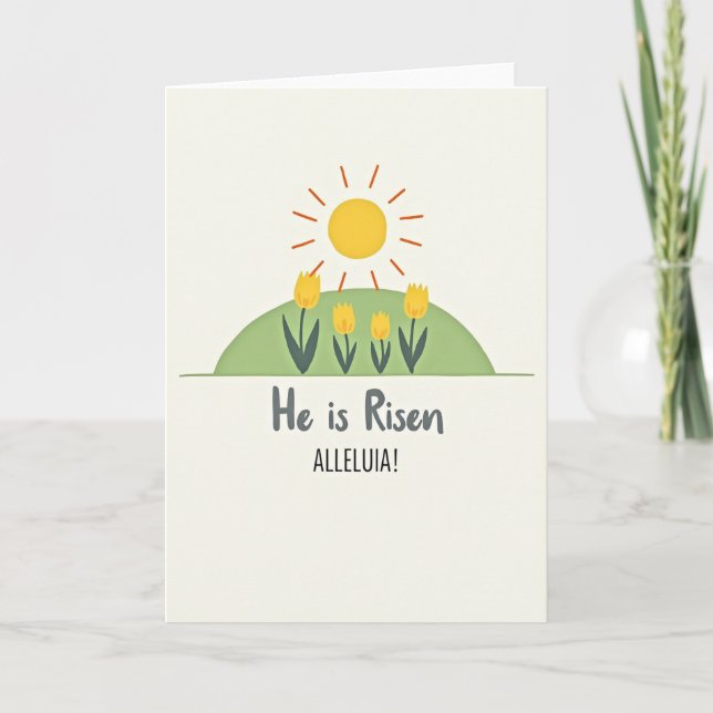 Carte He Is Risen Alleluia Card (Devant)