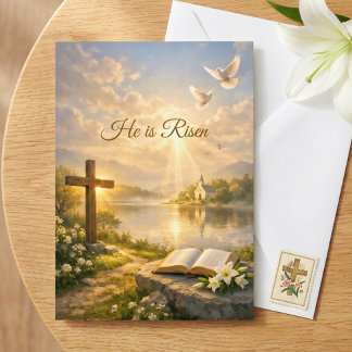 Carte He Is Risen Christian Easter Resurrection Greeting