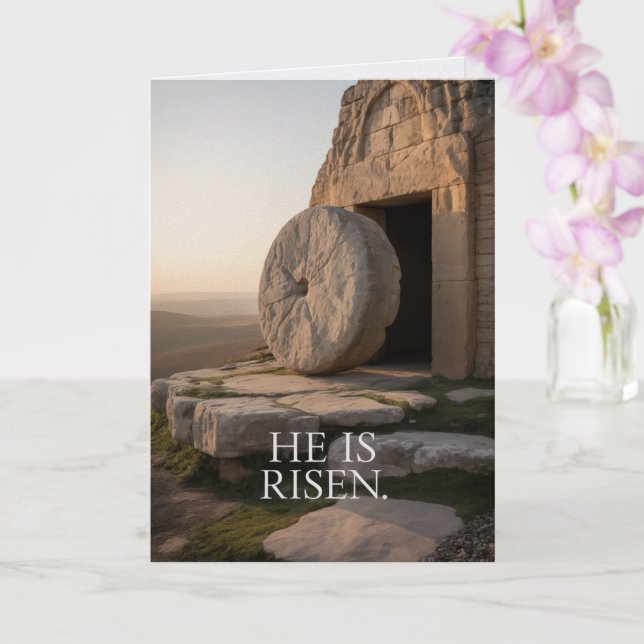 Carte He Is Risen Easter Bulk Church Greeting Cards (Orchidée)