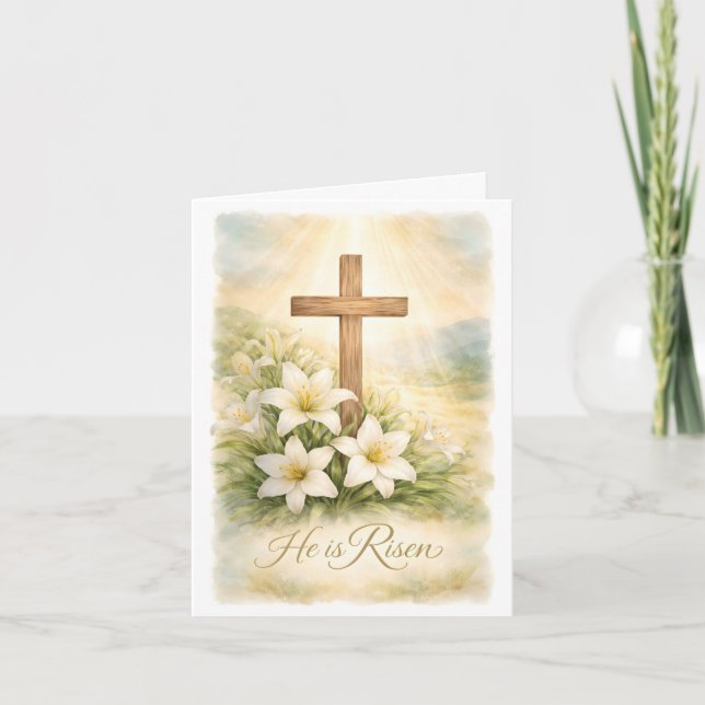 Carte He is Risen Easter Card (Devant)
