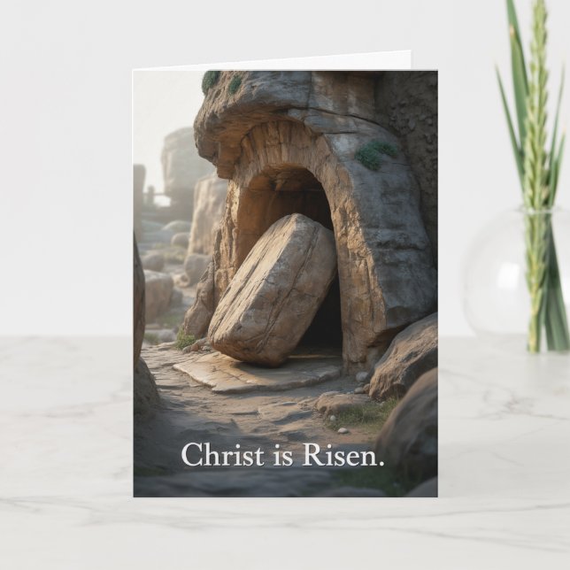Carte He Is Risen Empty Tomb Christian Easter (Devant)