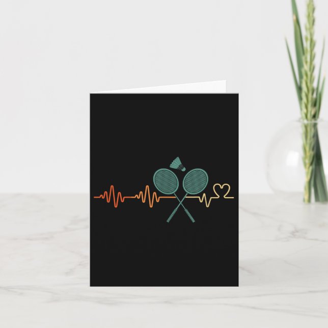 Carte Hearbeat Volant de badminton Racket Retro Player G (Devant)