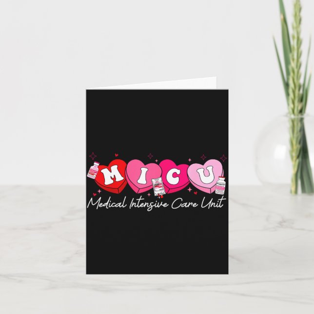 Carte Heart Candy Micu Infirmière Saint-Valentin Médical (Devant)