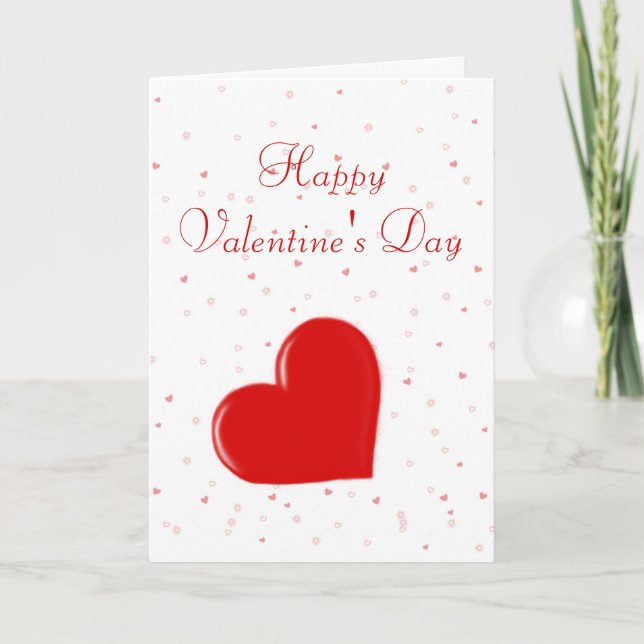 Carte Heart Confetti Valentine's Day Card (Devant)