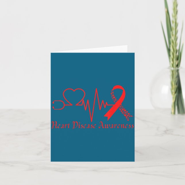 Carte Heart Disease Awareness Go Red In February Health  (Devant)