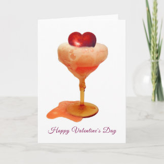 Carte Heart Drink Valentines Card