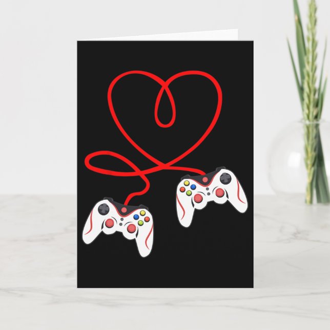 Carte Heart Game Controllers Video Gamers Gaming Valenti (Devant)