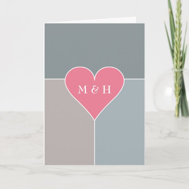 Carte Heart Pattern custom greeting card (Devant)