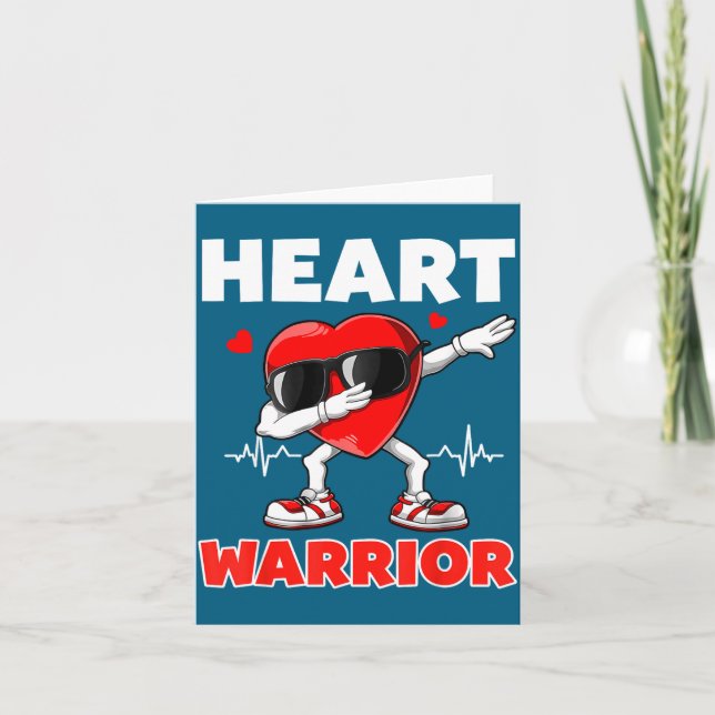 Carte Heart Warrior Heart Disease Awareness Month Red He (Devant)