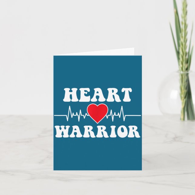 Carte Heart Warrior Heart Disease Awareness Month Red He (Devant)