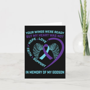 Carte Heart Wings Ribbon Hope Suicide Sensibilisation Pr