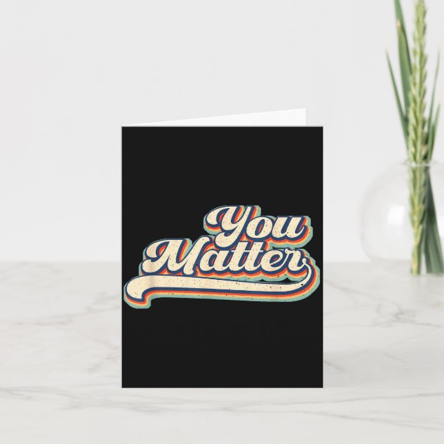 Carte Heart You Suicide Prevention Awareness Retro Vinta (Devant)