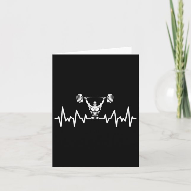 Carte Heartbeat Barbell Bodybuilding Gym (Devant)