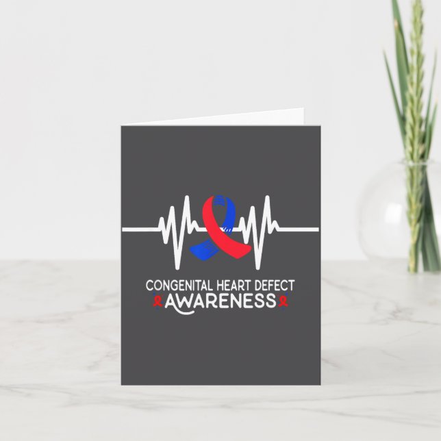 Carte Heartbeat Chd Congenital Heart Defect Awareness Mo (Devant)