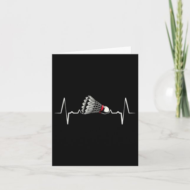 Carte Heartbeat Ecg Shuttle Badminton Player Shuttle (Devant)