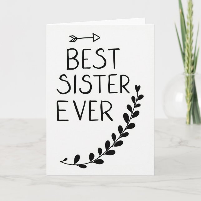 Carte Heartfelt Botanical Sister Card (Devant)
