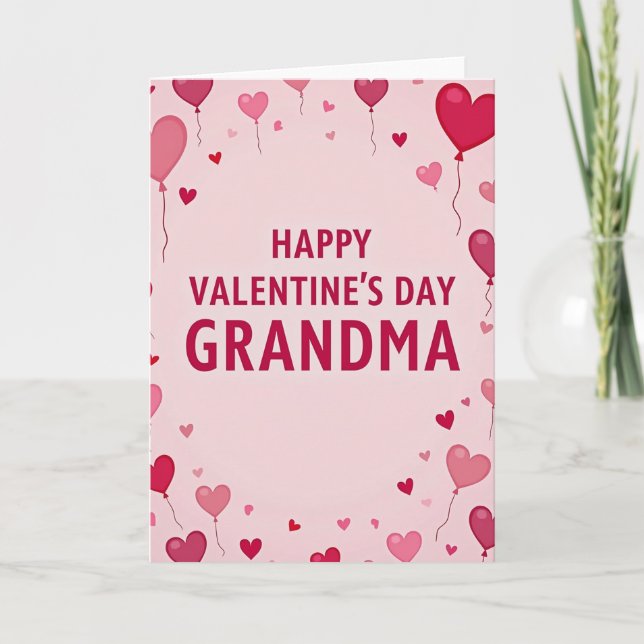 Carte Heartfelt Grandma Balloon Card (Devant)