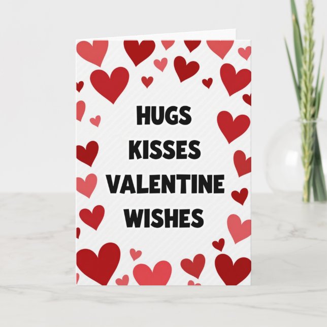 Carte Heartfelt Kisses Valentine Card (Devant)