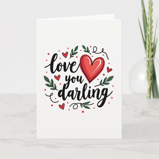 Carte Heartfelt Script Love You Card (Devant)