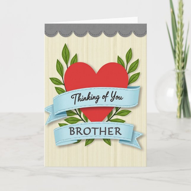 Carte Heartfelt Thinking Of You Brother Card (Devant)