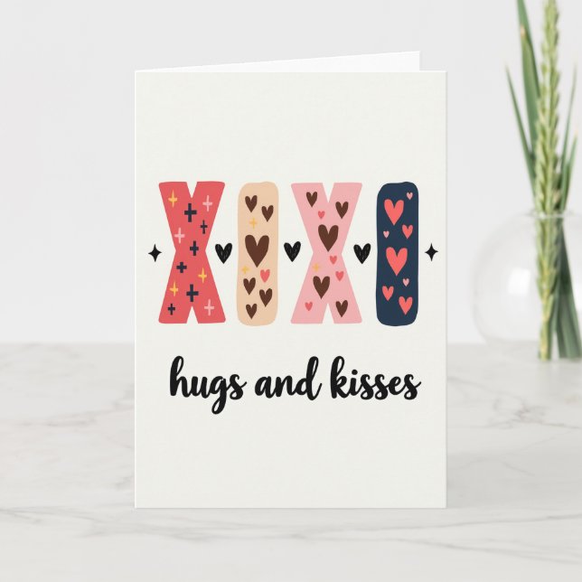 Carte Heartfelt Xoxo Hugs Kisses Card (Devant)