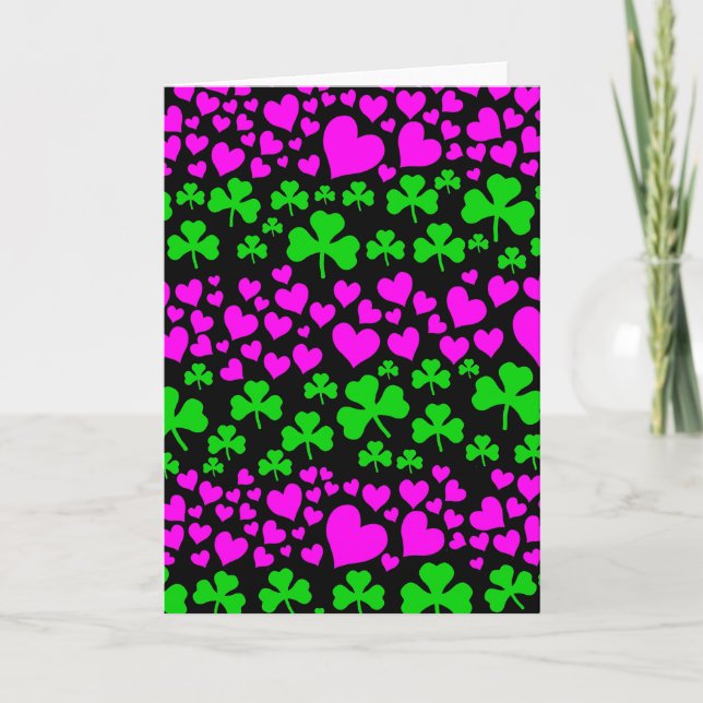 Carte hearts and shamrocks (Devant)