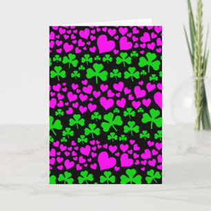 Carte hearts and shamrocks