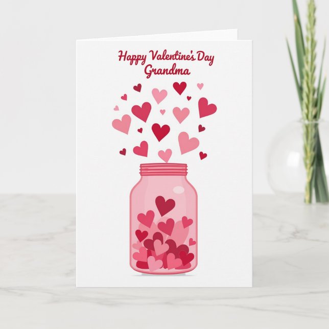 Carte Hearts In A Jar Grandma Card (Devant)