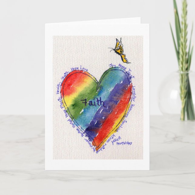 Carte Heartwishes with Yellow Butterfly (Devant)