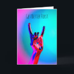 Carte Heavy Metal Hard Rock Musique Devil Horns Se Bien<br><div class="desc">Jeter des cornes n'est qu'un thang métallique. Pour votre camarade de bande,  fan de musique metal préféré,  ou rocker absolu... cette carte de bien-être est un signe pour eux. Allez-y,  et nous serons bientôt de nouveau en tête ! !</div>