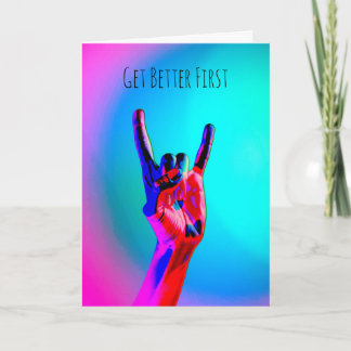 Carte Heavy Metal Hard Rock Musique Devil Horns Se Bien