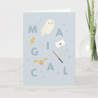 Carte Hedwigh "magique" typographie graphique