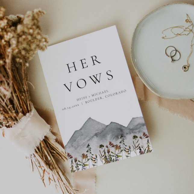 Carte HEIDI Boho Mountain Fleur sauvage Ses voeux de Mar (Créateur téléchargé)