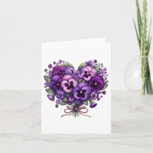 Carte Heimer Purple Floral Pansy Démence Heimers