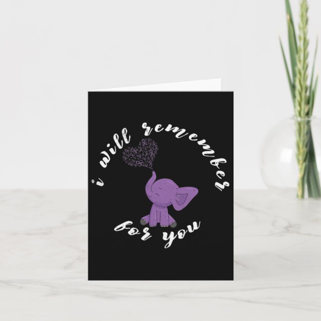 Carte Heimerheimer Monat I Endheimer Purple Bow Elephant (Devant)
