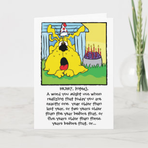 Carte Hein ! Chien Drôle Anniversaire Salut