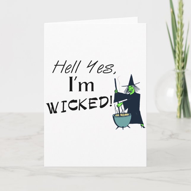 Carte Hell Yes I'm Wicked (Devant)