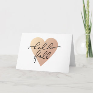 Carte Hello Fall Love Heart