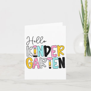 Carte Hello Kindergarten Team Kinder Back To School Teac