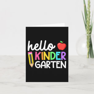 Carte Hello Kindergarten Team Kinder Back to School Teac