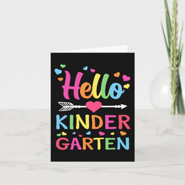 Carte Hello Kindergarten Team Kinder Back to School Teac (Devant)