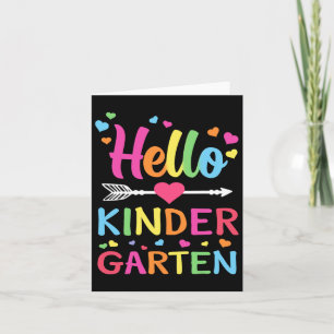 Carte Hello Kindergarten Team Kinder Byck To School Teac