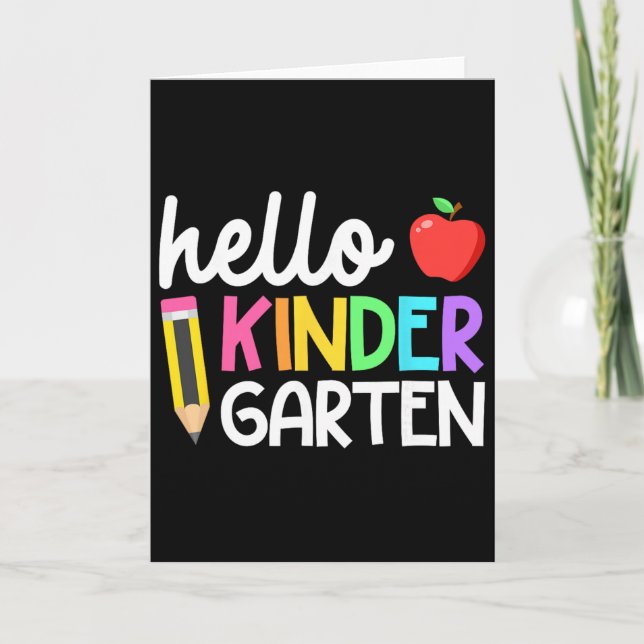 Carte Hello Kindergarten Team Kinder Byck To School Teac (Devant)