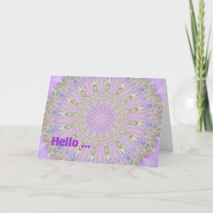 Carte Hello Note, Lavender Digital Design