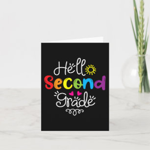 Carte Hello Second Grade Fun 2e Grade Retour à l'école G