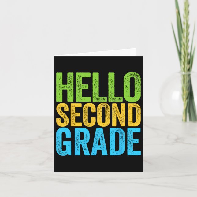 Carte Hello Second Grade Fun 2nd Grade Byck À l'école (Devant)