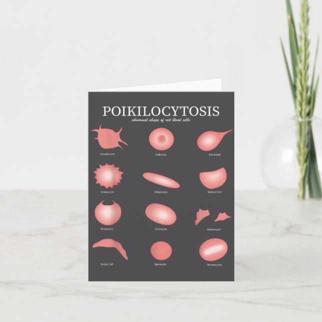Carte Hématologie Laboratoire de science des globules ro (Devant)