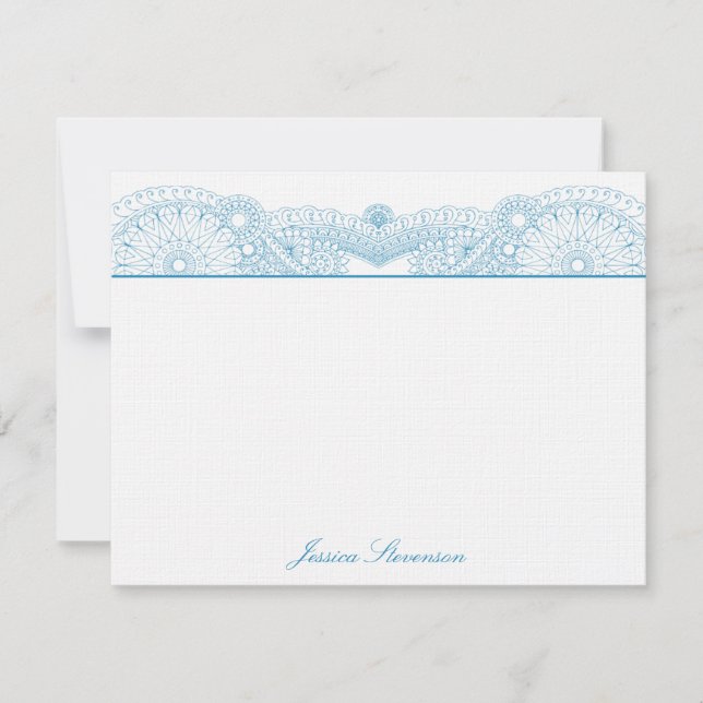 Carte Henna Custom Flat Note (bleu) (Devant)